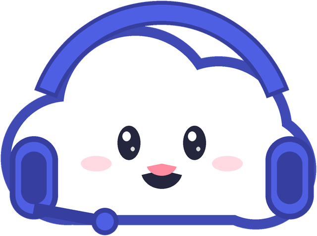 Laddy, the Laddrressa cloud mascot, wearing a headset